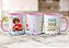 Caneca Feliz Aniversário Com Foto Saúde Paz Amor Parabéns - Imagem 4