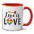 Caneca LGBTQIA+ Amor é Amor Love is Love Presente Criativo - Imagem 1