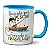 Caneca Flork Nascido Para Pescar Forçado A Trabalhar - Imagem 1