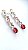 Brinco Longo com Pedras Cristal Rubelita - Imagem 1