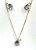Conjunto Gota Pedra Cristal Ametista - Imagem 1
