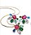 Colar Gota Cristal e Navete Rubelita - Imagem 2