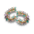 Brinco Meia Argola com Gota Cristal - Imagem 1