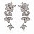 Brinco Ear Cuff Flor Ródio Branco - Imagem 1