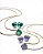 Conjunto Coração Tanzanita Fusion - Imagem 2