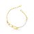 Pulseira Elo Liso e Pérolas - Imagem 1