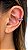 Piercing Fake Três Fileiras com Zircônias Lilás - Imagem 2