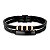 Pulseira Masculina 2 Voltas Trançada e Lisa - Imagem 1