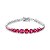 Pulseira Degradê Rosa Rubi e Branco - Imagem 1