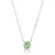 Colar Cushion Quadrado Green Light Ródio Branco - Imagem 1