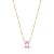 Colar Ponto de Luz Oval Pink Light Ouro 18K - Imagem 1