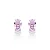 Brinco Gema Oval Pink Light Ródio Branco - Imagem 1