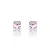 Brinco Gema Square Pink Light Ródio Branco - Imagem 1