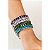 Pulseira Pedraria Quadrada Azul Ciano - Imagem 3