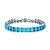 Pulseira Pedraria Quadrada Azul Ciano - Imagem 1