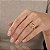Anel Regulável Cushion Champagne e Cravejado Ouro 18K - Imagem 2