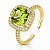 Anel Regulável Cushion Olive e Cravejado Ouro 18K - Imagem 1
