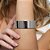 Bracelete Maxi Liso Redondo Ródio Branco - Imagem 2
