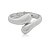 Bracelete Articulado Curvo Ródio Branco - Imagem 1