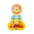 METALOFONE INFANTIL LEAO COLORIDO P2237 - Imagem 1