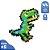 Plus-Plus Puzzle by Number T-Rex 250pcs Brinquedo Montar - Imagem 1