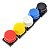 Kit Push Button Com Capas Coloridas - 50 Peças - Imagem 2