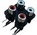Tomada Conector RCA 2x2 AV4-8,4-7 Painel Vermelho e Branco kit 5 Peças - Imagem 8