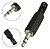 Kit 10 Plug Conector P2 Stereo Plastico Preto 3,5mm para Cabo - Imagem 2