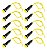 Sinaleiro Led Olho De Boi XD8-2 24V Para Painel Amarelo - Kit 10 Peças - Imagem 1