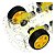 Kit Chassi 4WD Acrílico Robô Carrinho 4 Rodas Compatível Arduino Robótica - Imagem 5