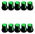 Knob Potenciômetro Eixo Estriado 6mm 481 - 10 Peças Verde - Imagem 1