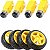Kit Motor Dc E Roda 68mm Amarelo + Módulo Driver Ponte H L298n Para Arduino - Imagem 2