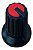 Kit 10 Knob Ka481 Para Potenciômetro Rotativo Eixo Estriado 6mm Preto Vermelho - Imagem 2