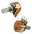 Kit 10 Potenciômetro Rotativo Com Chave Wh160-b 200k L16 3 Terminais - Imagem 2