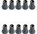 Kit 10 Knob Ka481 Para Potenciômetro Rotativo Eixo Estriado 6mm Preto cinza - Imagem 1