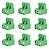 Borne Fêmea 2edgk-akz 3 Vias Passo 5,08mm Verde Kit 10 Peças - Imagem 1