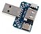 Adaptador Usb 4 Em 1 - Usb Tipo C, Microusb, Usb Fêmea E Dip Azul - Imagem 3