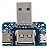 Adaptador Usb 4 Em 1 - Usb Tipo C, Microusb, Usb Fêmea E Dip Azul - Imagem 1
