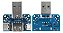 Adaptador Usb 4 Em 1 - Usb Tipo C, Microusb, Usb Fêmea E Dip Azul - Imagem 4