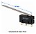 Kit 10 Chave Micro Switch Kw11-3z 5a Com Haste Longa 56mm Preto - Imagem 2