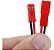 Kit Par Cabo Com Conector Jst Pinos Macho - Fêmea 2 Pinos Vermelho - Imagem 2