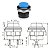 Kit 10 Chaves Push Button R13-507 Botão Start Azul Bujão 16mm Interruptor - Imagem 6