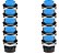 Kit 10 Chaves Push Button R13-507 Botão Start Azul Bujão 16mm Interruptor - Imagem 1