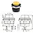 Kit 10 Chaves Push Button R13-507 Botão Start Amarelo Bujão 16mm Interruptor - Imagem 6