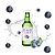 Soju Chum Churum Sabor Blueberry 360ml - Imagem 2