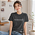 Camiseta Dorameira Coração Coreano T-shirt Casual Grafite - Imagem 3