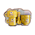 Kit Tigela Alimentação Ursinho Happy Amarelo Criança - Imagem 2