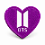 Ímã Coração BTS - Imagem 1