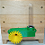 Alimentador Externo com circuito, "labirinto", cor VERDE COM BICO AMARELO. (kit COMPLETO) - Imagem 3