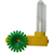 Alimentador Externo com circuito, "labirinto", cor AMARELO COM BICO VERDE. (kit COMPLETO) - Imagem 2